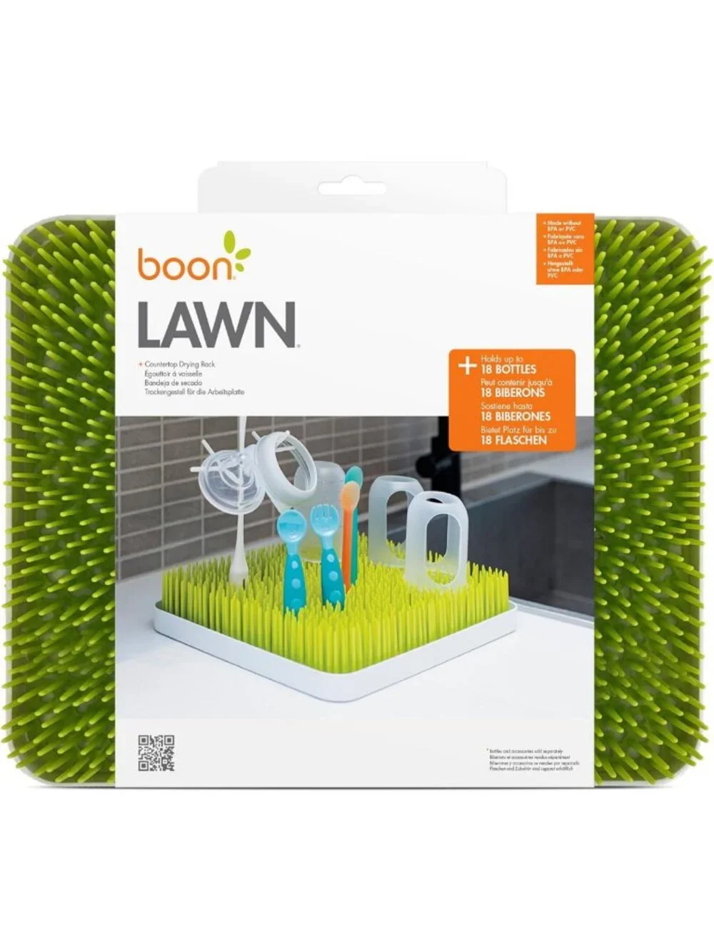 Antimicrobial Baby Bottle Drying Rack & Organizer - Green Lawn Design - Feeding